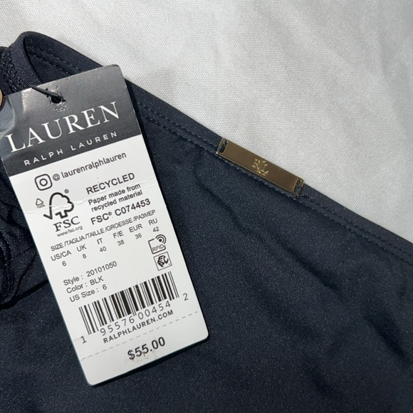 LAUREN RALPH LAUREN Beach Club Hipster Bikini Bottom Sz 6 - Picture 6 of 11